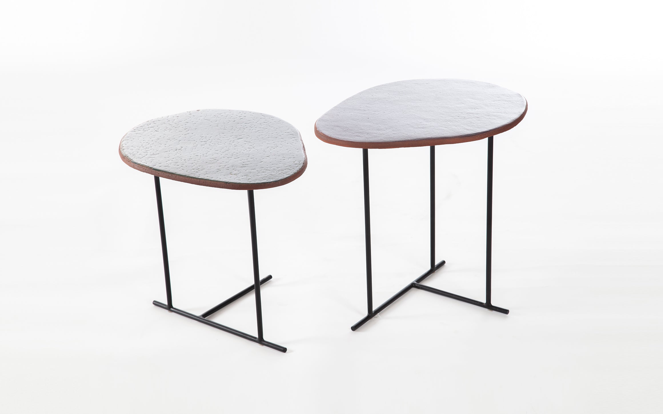 Conjunto Mesas Laterais Ceramica Ametista