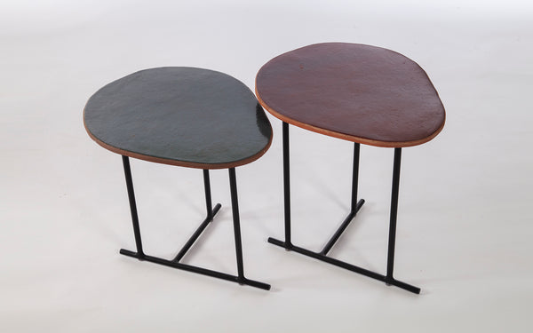 Conjunto Mesas Laterais Ceramica Ametista