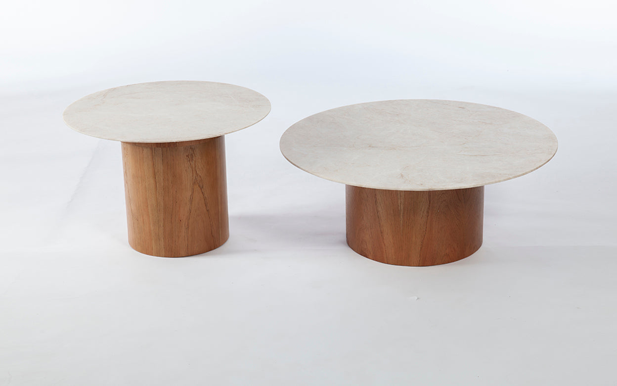 Conjunto de Mesas de Centro Sanblas, base Wood