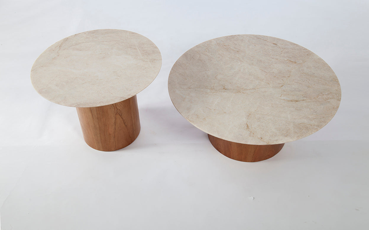 Conjunto de Mesas de Centro Sanblas, base Wood